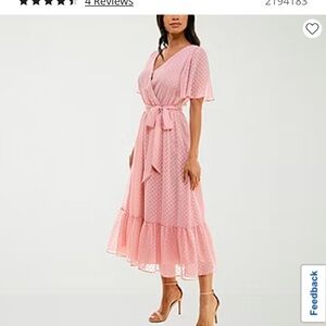 New blush pink dress size 14 never worn